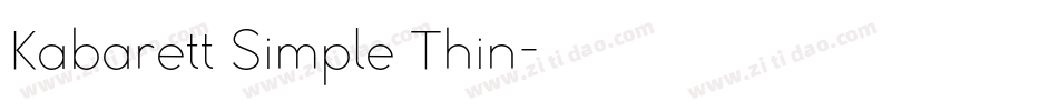 Kabarett Simple Thin字体转换